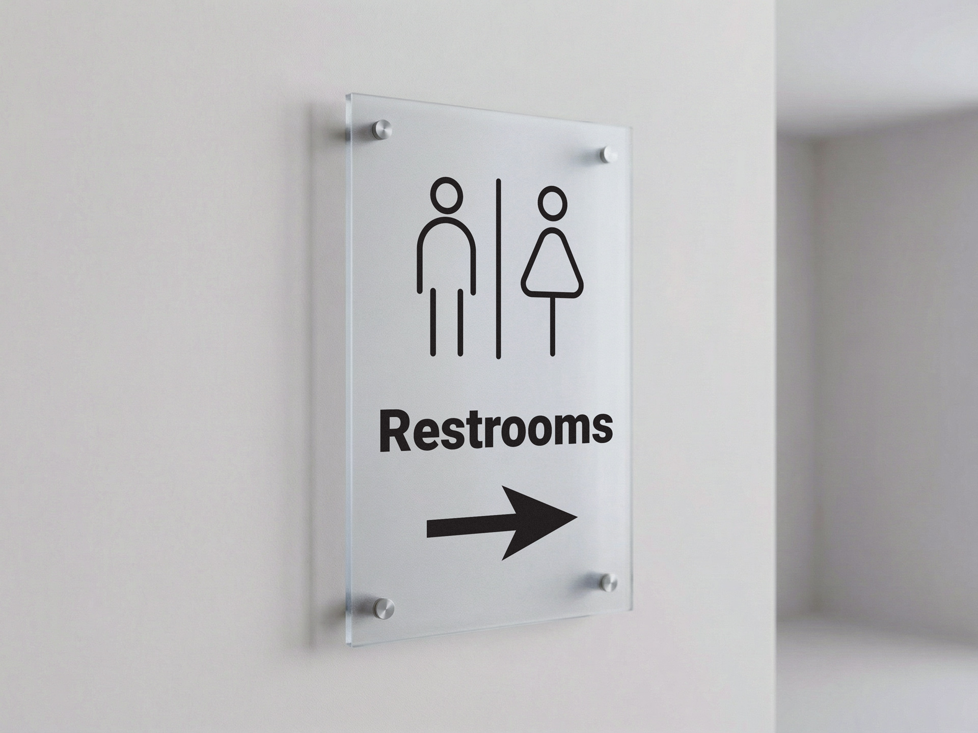 acrylic-restroom-sign-with-directional-arrow