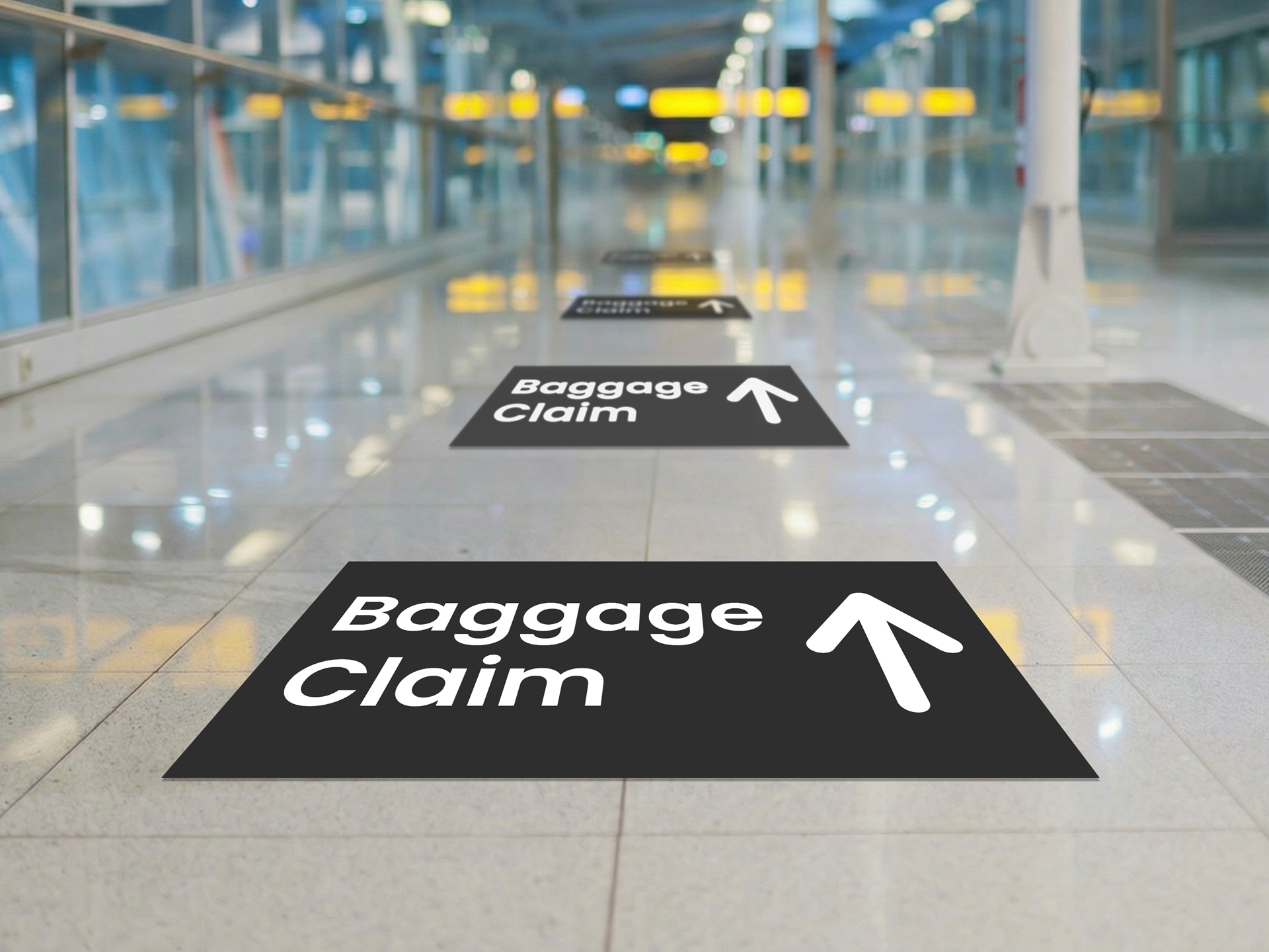 airoport-floor-decal-directional-signage-guiding-passengers-to-baggage-claim