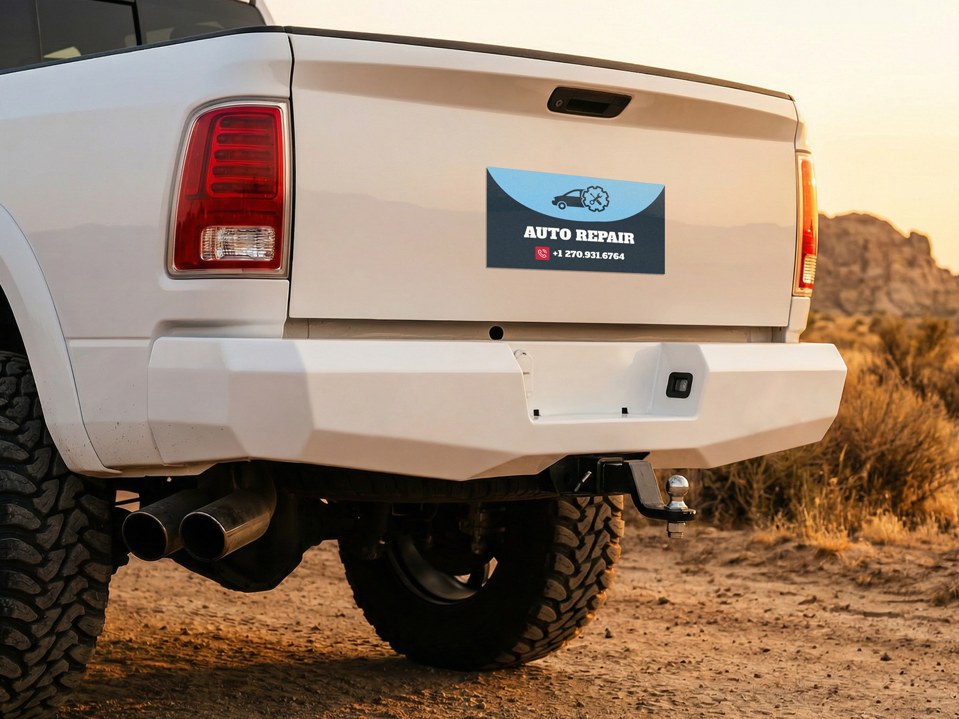 Promotional bumper sticker for car repair services