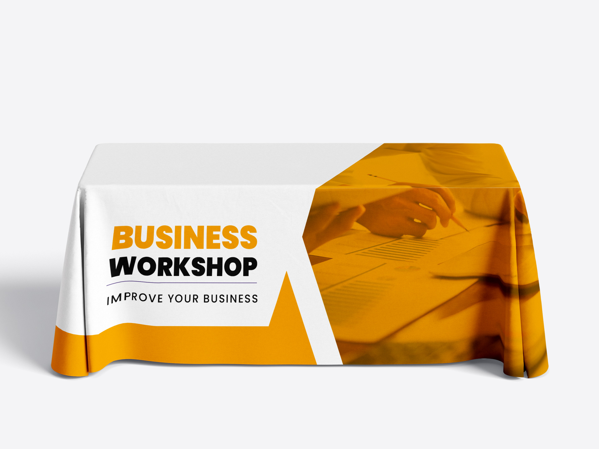 Custom tablecloth for a company