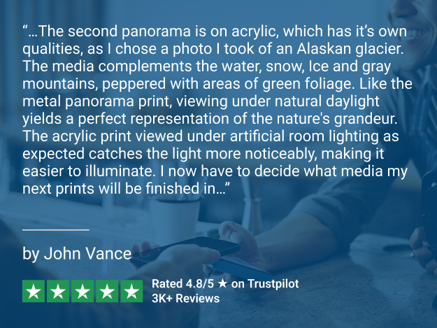 customer review on their acrylic print
