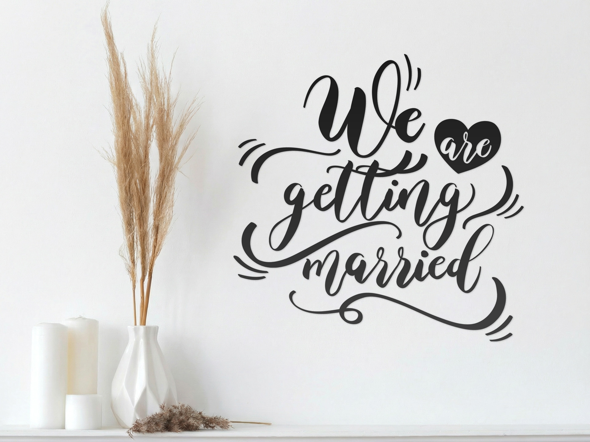 Black vinyl wall lettering