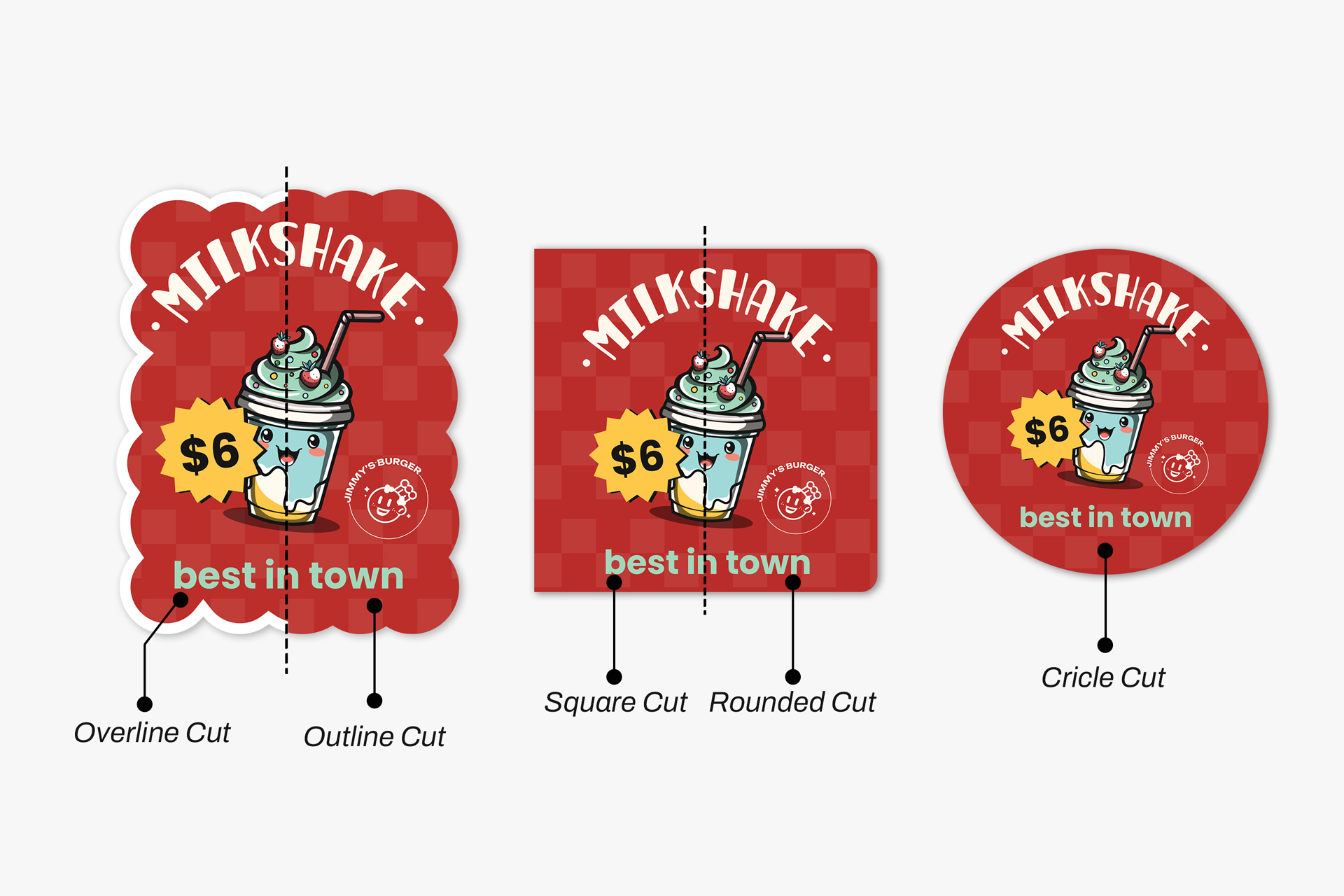 different size options for window static clings