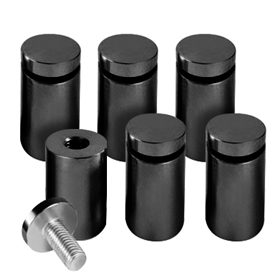 1” Black Standoffs - Pack of 6