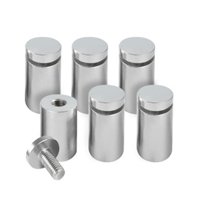 1” Silver Standoffs - Pack of 6
