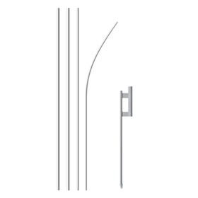 30.75"x137.75" Econo Feather Flag Pole Set & Ground Stake