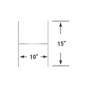 H Stake 10"x15"