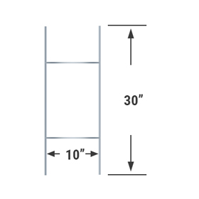 H Stake 10"x30"