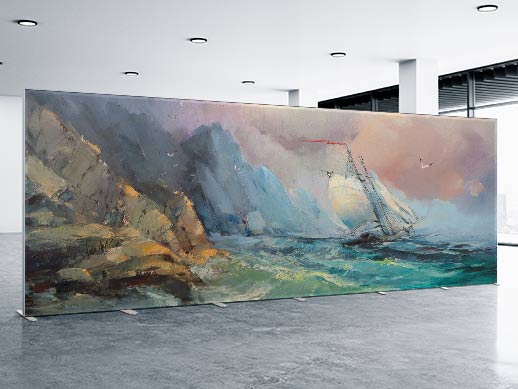 art exhibition large landscape artwork seg display installation