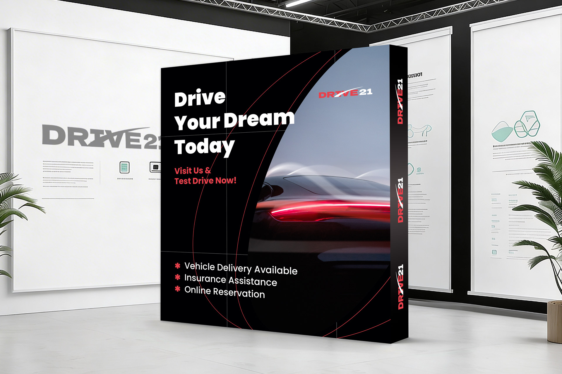 Car dealership pop up display