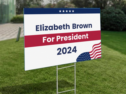 non-partisan candidate yard sign