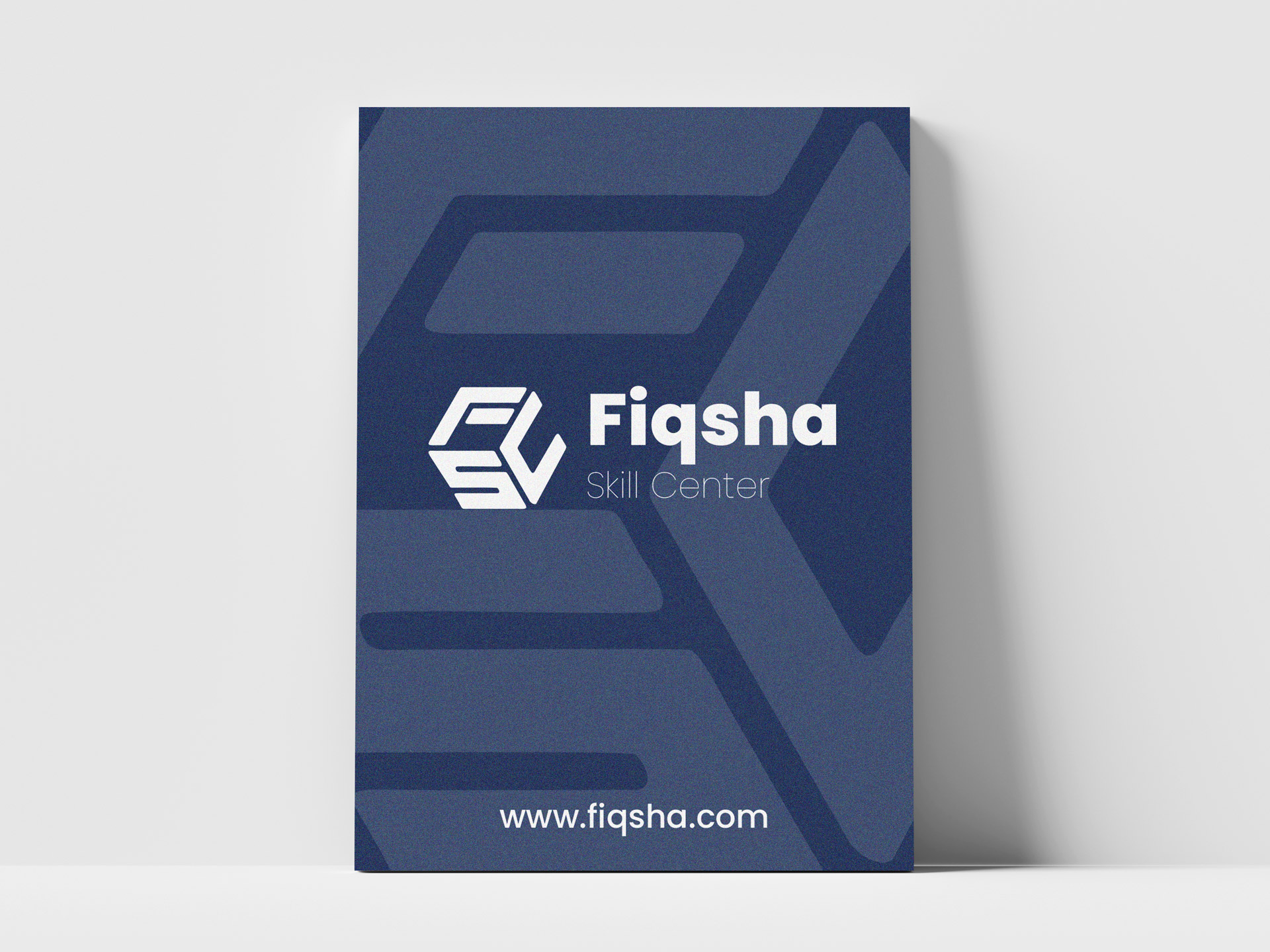 Blue foam board poster featuring skill center branding