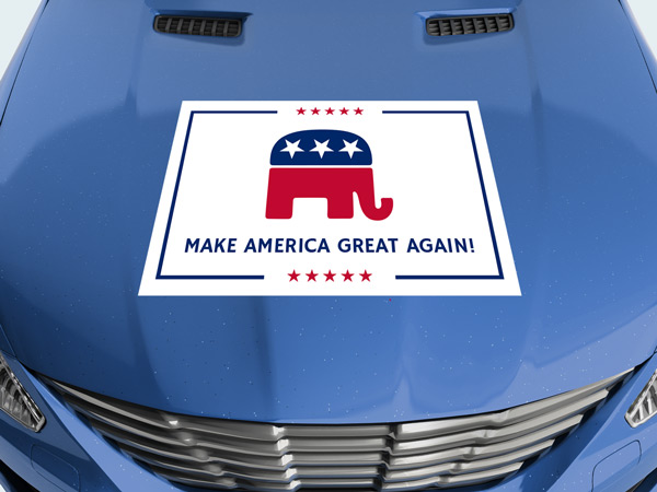 make america great again hood decal