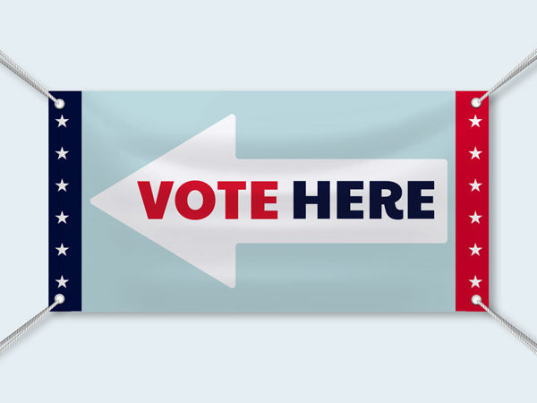 electoral wayfinding banner
