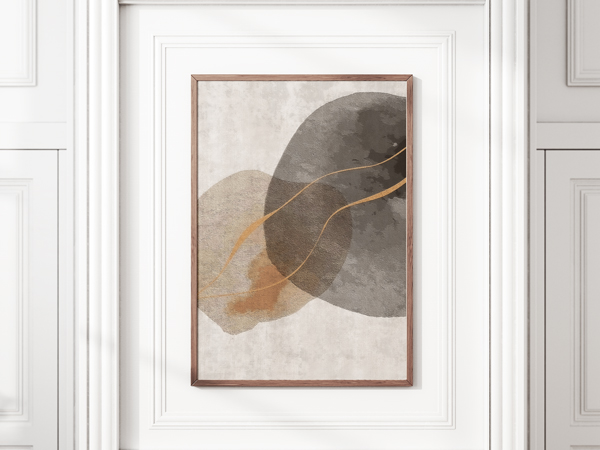 Creative framed canvas prints with an abstract image.