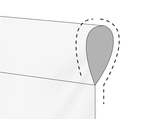 Opened mesh banner pole pockets