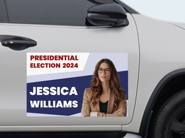 presidential candidacy car door magnet