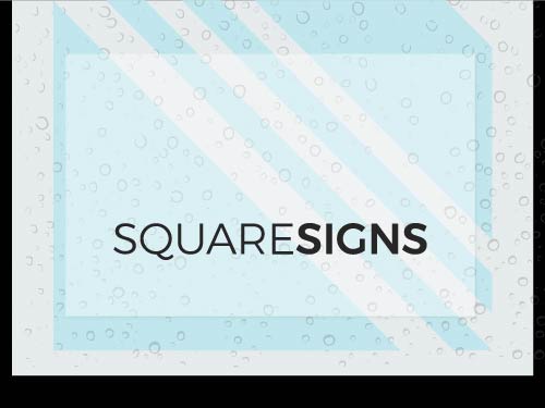 Installation step 6 - Pressing the wet backing of the window decal against the surface