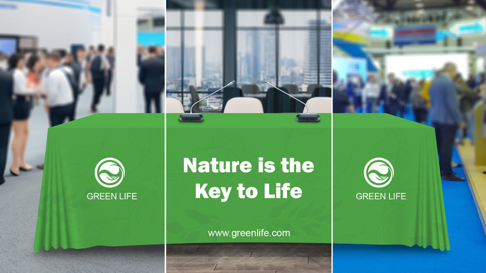 Promotional logo table cover collage of 3 images showcasing different venues.