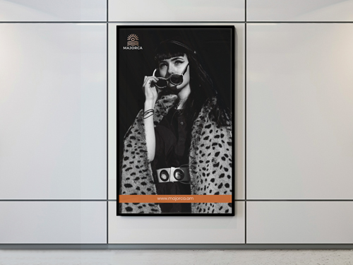 Fashion SEG wall art for retail spaces featuring stylish woman portrait.