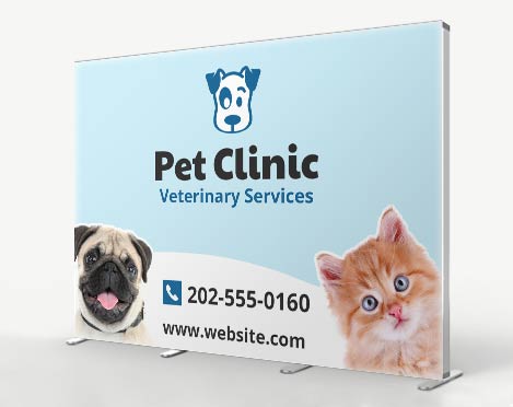 pet clinic veterinary services business advertisement seg display