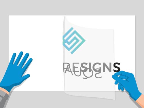 Installation step 4 - Separating the backing paper from the window decal