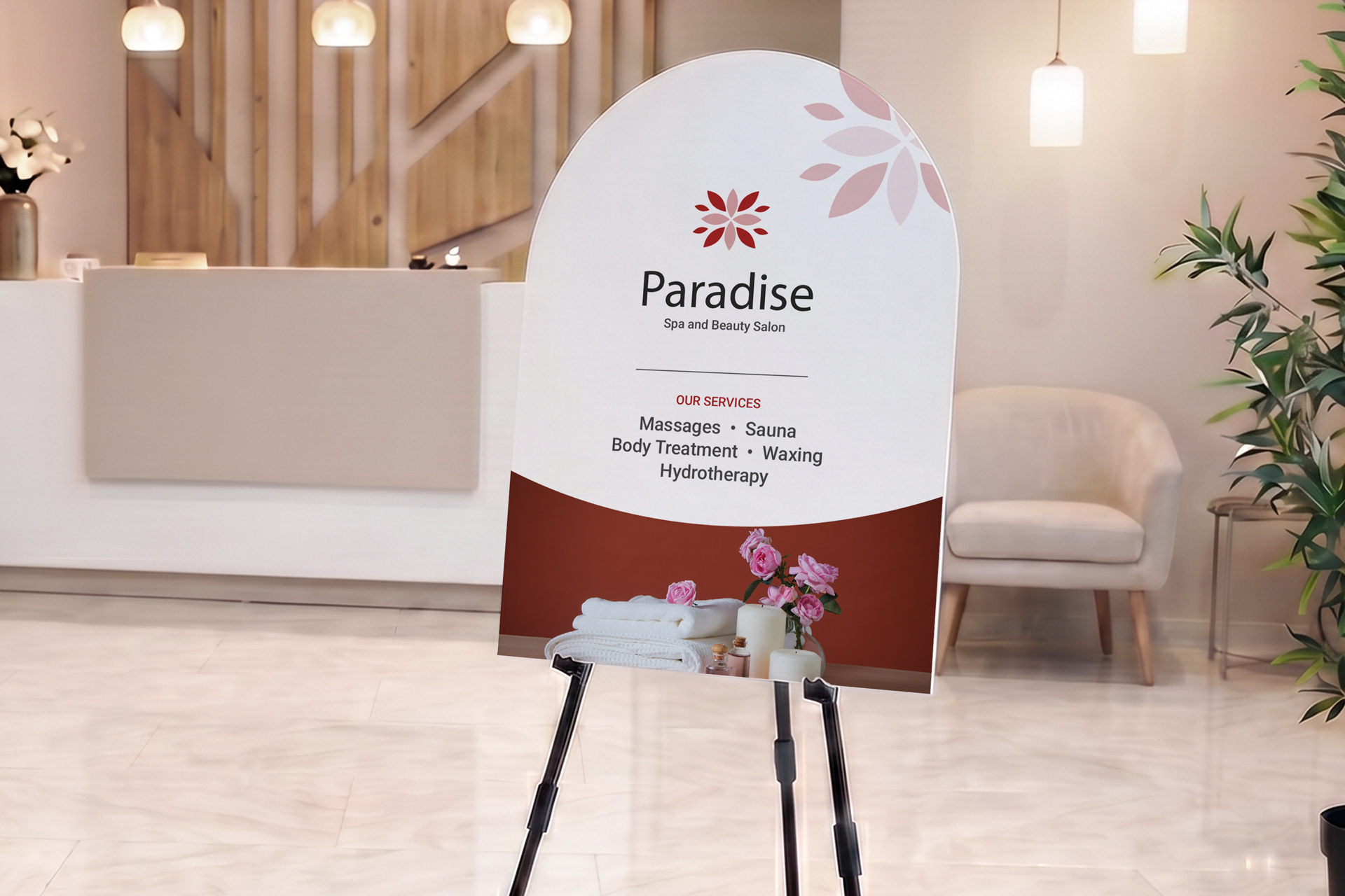 Foam board printing displaying company branding