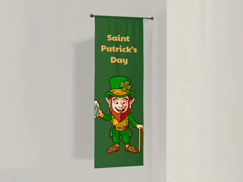 st patricks day pole flag for indoor usage
