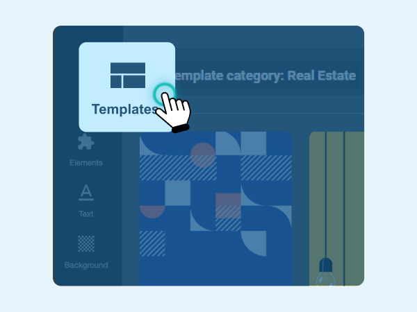 Design step 3 - Select a template for the real estate sign