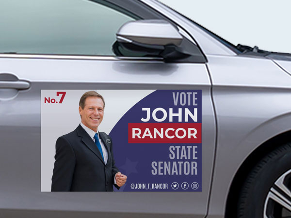 vote for senator car door magnet