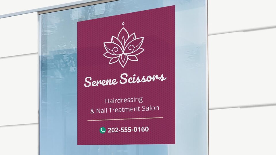 Salon Window Decal