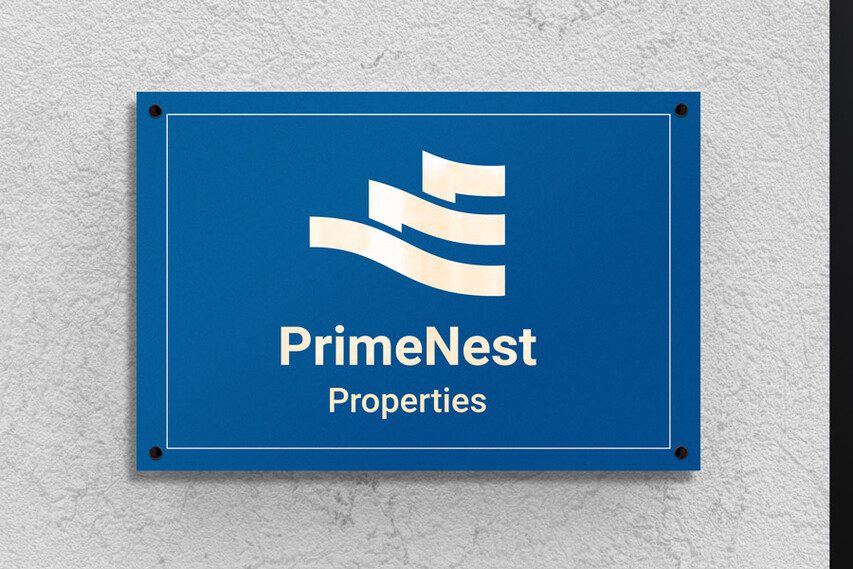 Blue Branding Dibond Signs Blue Branding Dibond Signs