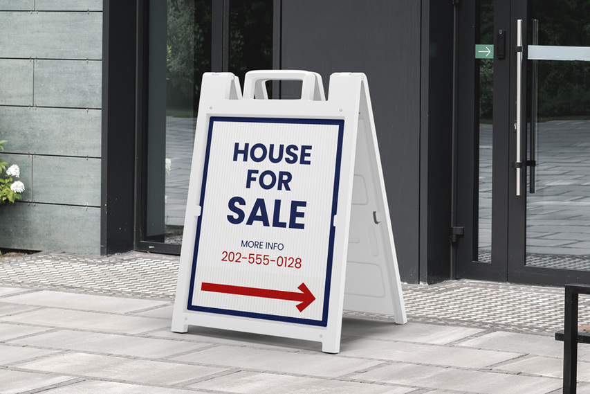 Directional Real Estate A Frame Sign Directional Real Estate A Frame Sign