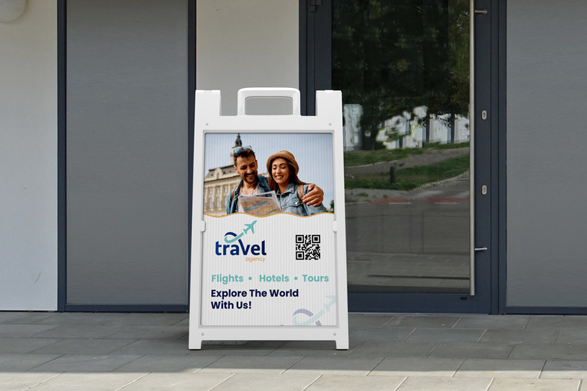 Travel Agency Sandwich Board Sign