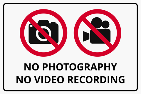 No Photography and Video Recording Allowed Sign Template
