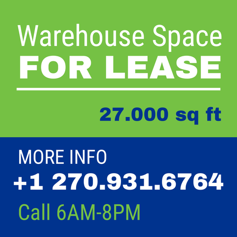 Green, Blue, White Warehouse Space For Lease Template